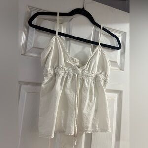 Brandy Melville White Spaghetti Strap Tiffany Top